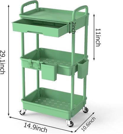3 Tier Rolling Utility Cart - Image 2