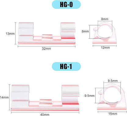 XHF 50pcs Medium Self Adhesive Cable Clips Clear, Wire Clips Cable Management - Image 3