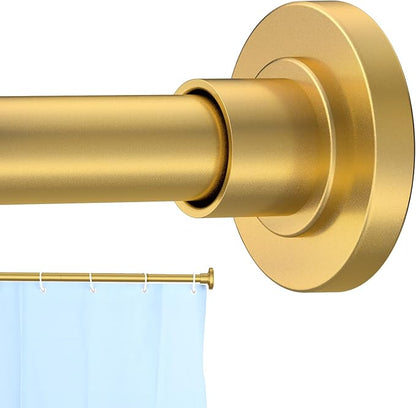 CorkLatta Gold Shower Curtain Rod 31 to 92 Inch, 1 Inch Diameter Adjustable by CorkLatta