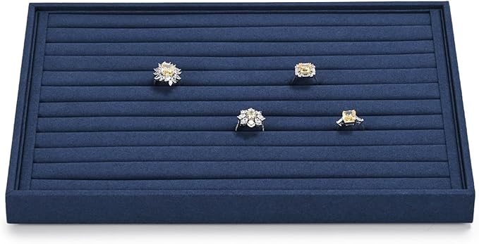 7 Slots Microfiber Jewelry Tray, Ring Display Earring Display Tray, Ring by Papten
