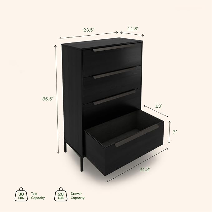 tinge Lira Premium Fabric Dresser - Image 3