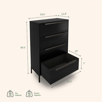 tinge Lira Premium Fabric Dresser - Image 3
