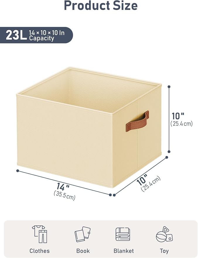 6 Pack Large Closet Storage Baskets Bins - Image 6