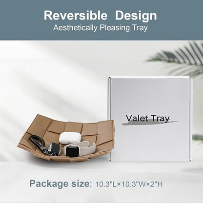 Valet Tray PU Leather Key Holder Bowl - Image 3
