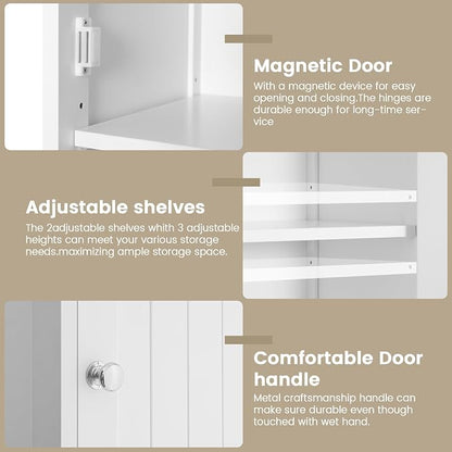 Iwell 67" Tall Bathroom Cabinet, Storage Cabinet - Image 6