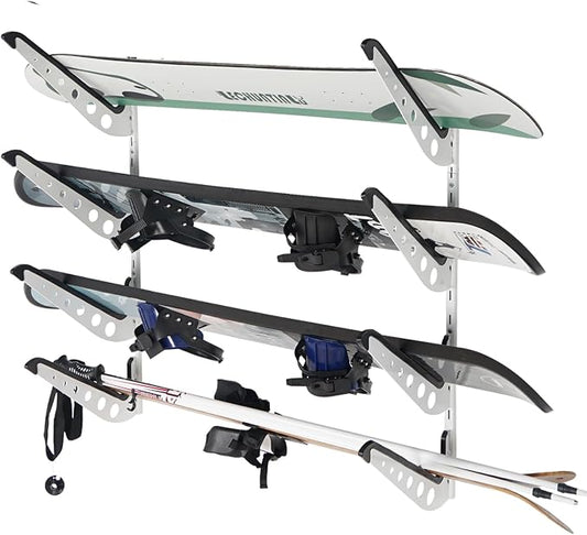 Snowboard Wall Racks, Adjustable Storage Rack by JUSTOOP