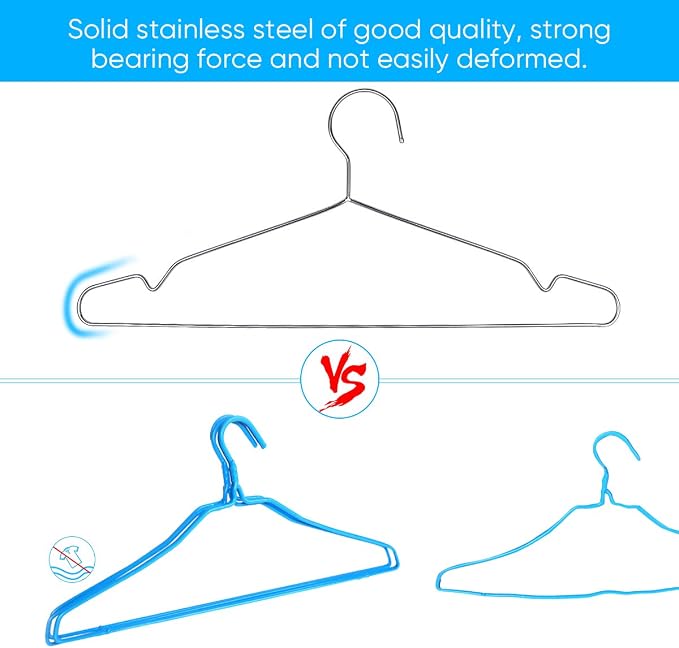 Fayleeko Stainless Steel Wire Hangers - Image 2