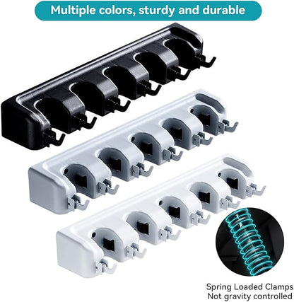 Broom Holder Wall Mount, 2 Packs Heavy Duty Cleaning Supplies Organizer - Image 5