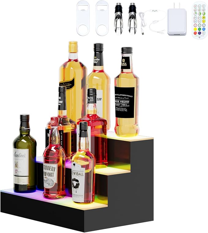 Dethan 3 Tier 16 Inch Liquor Bottle Display Shelf by ProfessionalAcrylicFactory