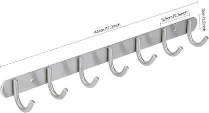 Towel Hook Rack Brushed Nickel - Image 3