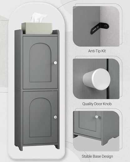 Hzuaneri Bathroom Storage Cabinet, Small Corner Floor Cabinet - Image 6