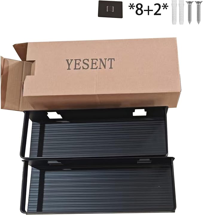 Aluminum Shower Rack 2-Pack 11.8in, Stick-on Bathroom Rack, Thickened and - Image 9