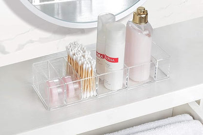 2 Pack Detachable Makeup Organizer, 8 Compartments Acrylic Cosmetic Storage - Image 6