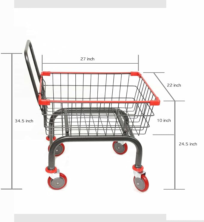 Heavy Duty Laundry and Grocery 1.8 Bushel Cart - Image 3