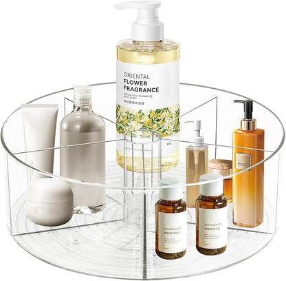 360° Rotating Makeup Organizer 11.5" Clear Turntable Lazy Susan Organizer by Dezzer