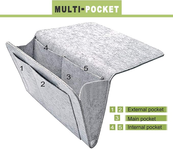 Bedside Caddy Organizer Storage Pocket Small Things Holder - Image 3