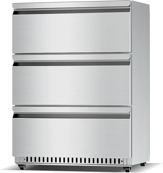 Drawer Refrigerator Outdoor Under Counter Stainless Steel 3 Drawers Beverage by Unknown