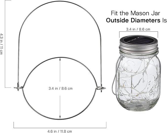 DOITOOL Mason Jar Wire Hangers 8 Pack Stainless Steel Wire Handles - Image 3
