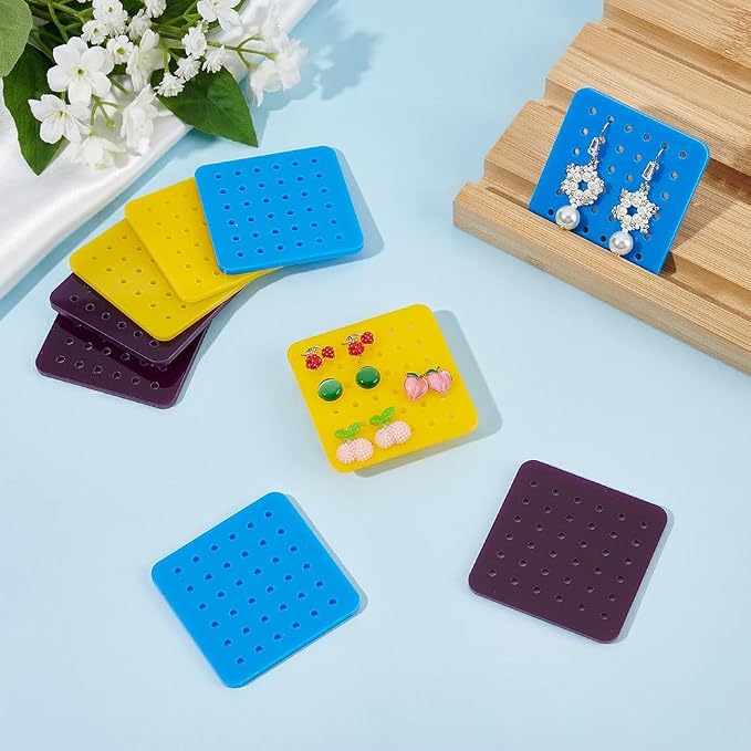 OLYCRAFT 18Pcs 3 Colors Acrylic Earring Display Cards 36 Holes Earring - Image 4