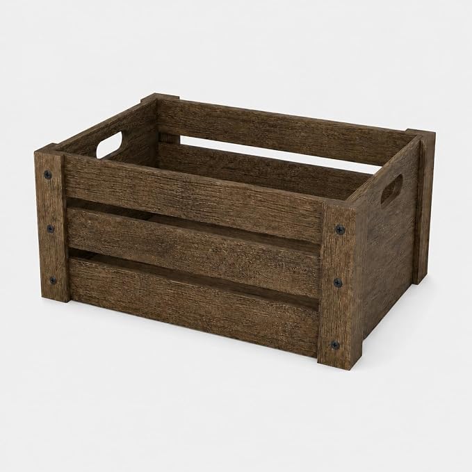 3 Pack Wooden Crates for Display Rustic Handmade Wood Crate for Storage | - Image 8