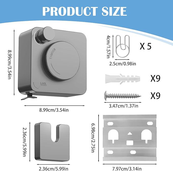 Retractable Clothesline Indoor, Non-Sagging Outdoor Clothes Line Retracting - Image 7