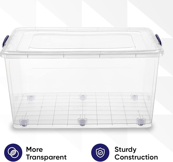 Superio Storage Bins with Lids- Clear Boxes - Image 7