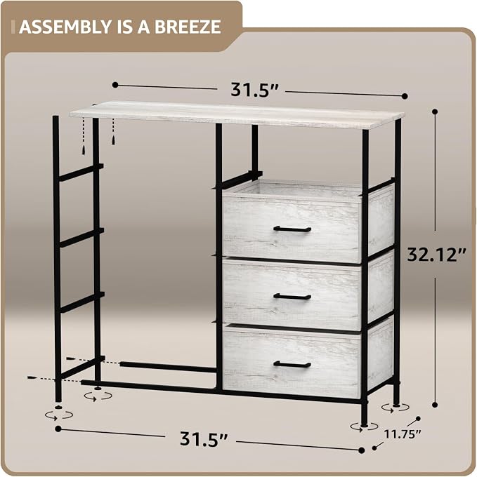 Sorbus Dresser with 8 Faux Wood Drawers - Image 3
