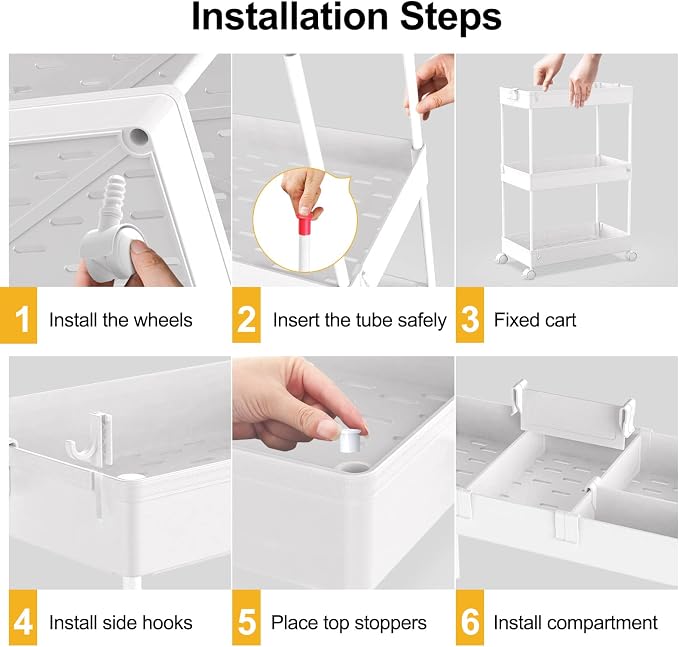 SPACELEAD 4 Tier Rolling Cart - Image 4