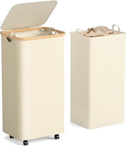 Yecaye 100L Large Capacity Laundry Hamper – Foldable Rolling Laundry Basket by Yecaye