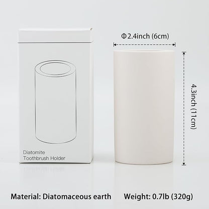Diatomite Toothbrush Holder for Bathroom Sink, Countertop Organizer, Quick Dry - Image 4