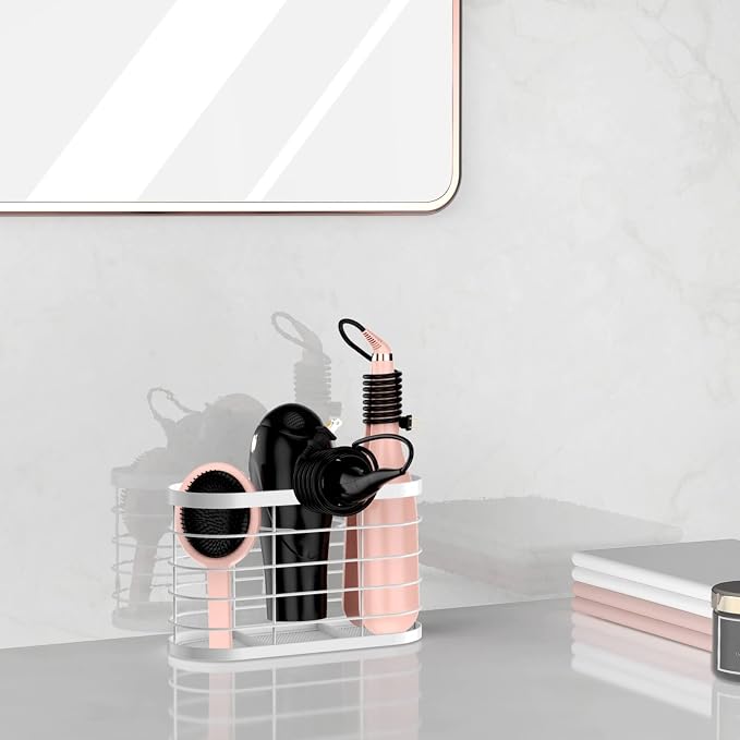 Hair Dryer Holder 3 in 1 Hair Tool Organizer Djustable Height Wall - Image 6