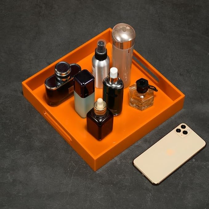 Orange Sturdy Acrylic Serving Tray - Image 5