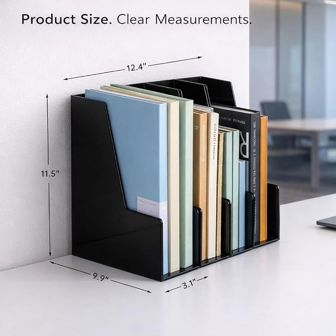 CiWiVOKi Vertical Magazine File Holder, Desk Organizer and Storage - Image 2
