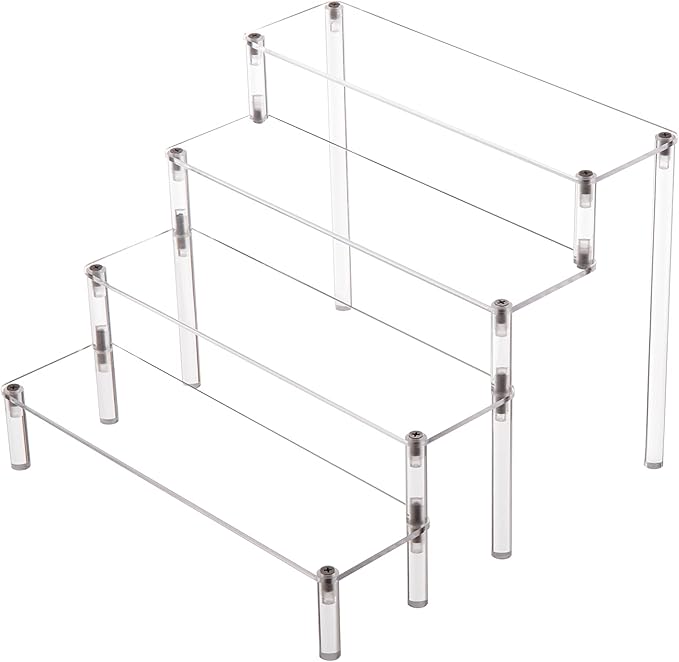 BYCY Acrylic 4-Tier Riser Display Shelf by BYCY