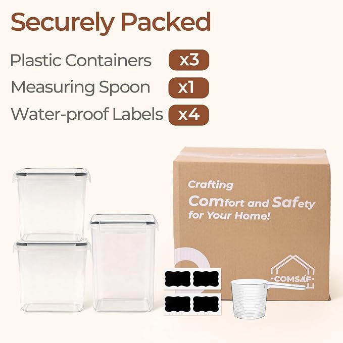 3 PCS Airtight Flour and Sugar Container - Image 9