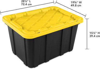 27 Gallon Durable Plastic Storage Tote - Image 2