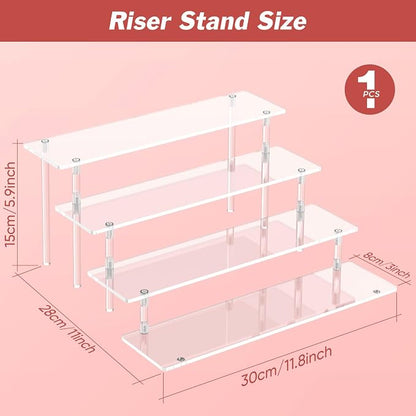 4 Tier Acrylic Display Risers, Large Cupcake Stand Holder, Dessert Display - Image 2