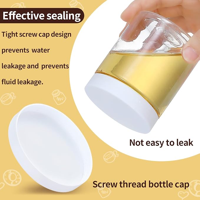 36PCS 8OZ Plastic Jars with Screw On Lids, Labels Refillable Empty Round Slime - Image 5