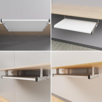 Under Desk Keyboard Tray Pull Out Slide Height Adjustable Slide Out Keyboard - Image 2