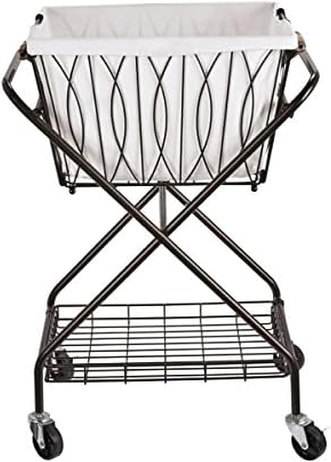 Artesa Verona Collapsible Metal Laundry Cart by Artesa