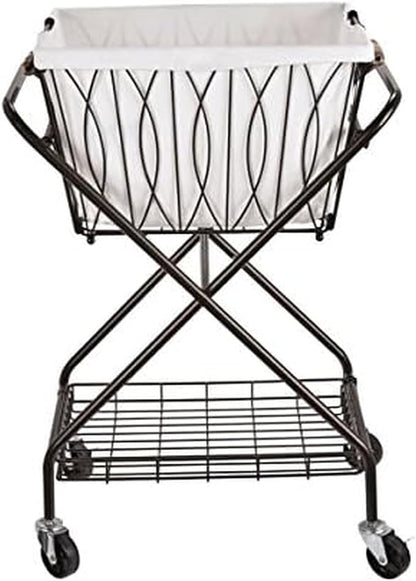 Artesa Verona Collapsible Metal Laundry Cart by Artesa