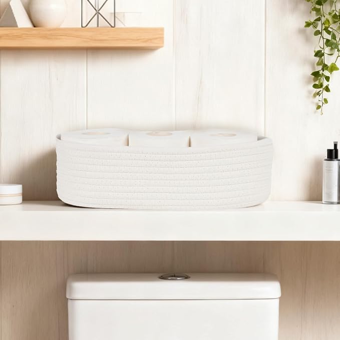 Temary Bathroom Organizer Bin, Toilet Paper Rope Baskets - Image 4