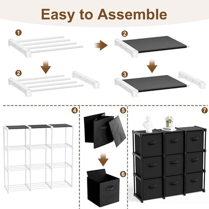 Briwooody 9 Cube Storage Organizer Bins - Image 4
