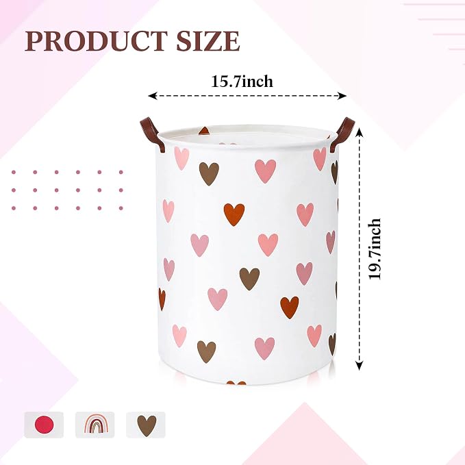 Patelai 3 Pieces Large Laundry Hamper Round Collapsible Organizer Storage Bin - Image 2