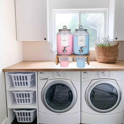 2 Pack Glass Laundry Detergent Dispenser, Sturdy glass Fabric Softener Dispenser - Image 8