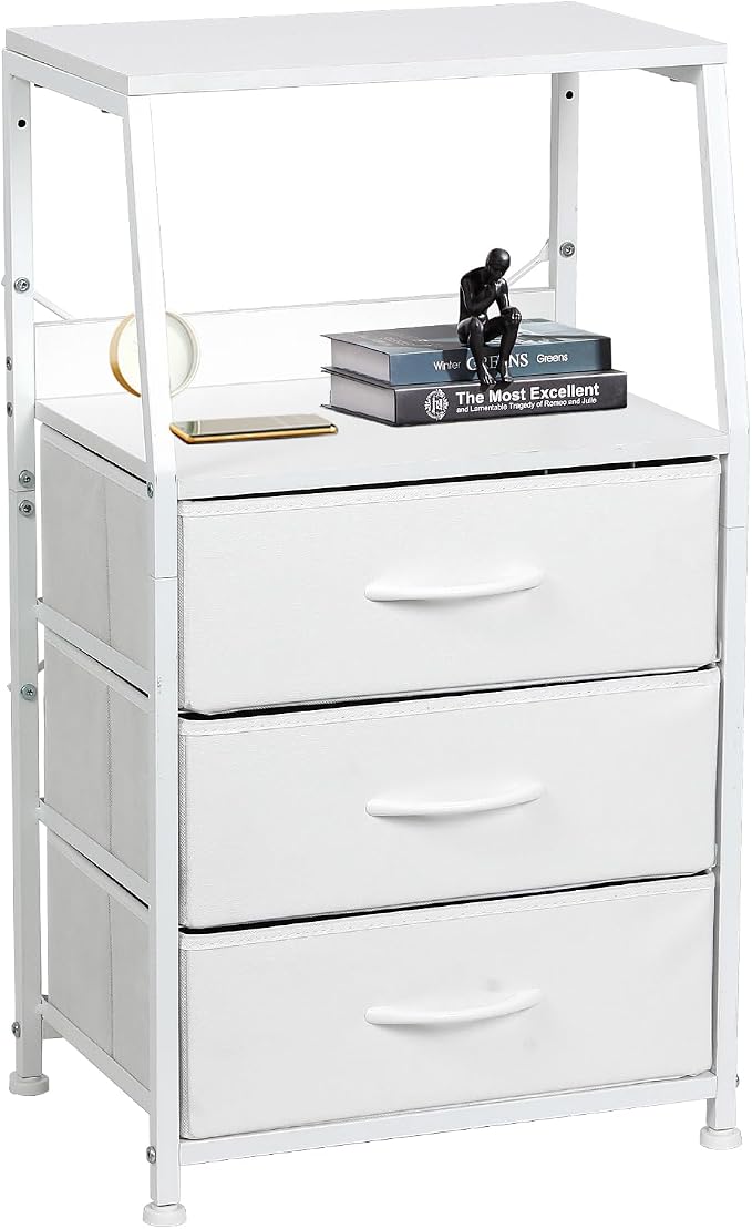 Dresser for Bedroom, Fabric Nightstand Tall Dresser & Chests of Drawers by Unknown