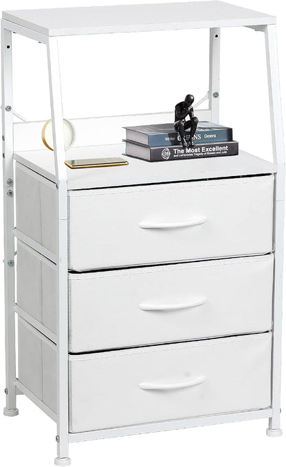 Dresser for Bedroom, Fabric Nightstand Tall Dresser & Chests of Drawers by Unknown