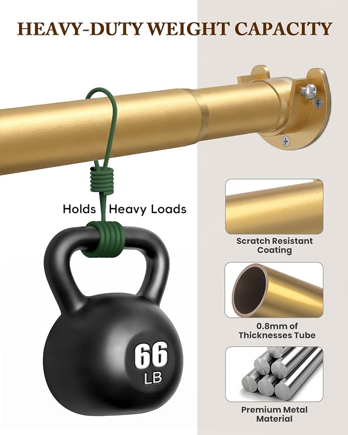 Heavy Duty Closet Rod, 17-69 IN Closet Rods - Image 3
