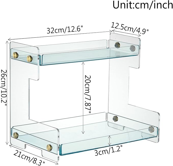 FFK Bathroom Organizer Countertop, 2 Tier Bathroom Counter Organizer Kitchen - Image 2