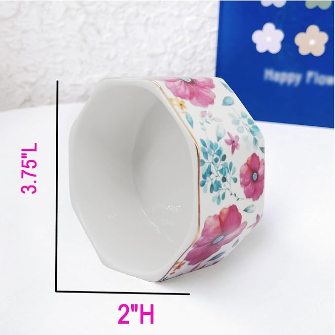 Ceramic Paper Clip Holder Gold Line Paper Clip Dispenser Organizer - Image 3